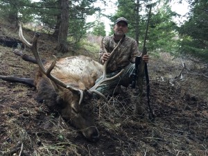 Justin Smith and his party did their first elk hunt with us in 2016. Justin has killed over 100 whitetails so when he called me and said he'd hit a bull but hadn't found it, I was pretty confident we'd find him. I met Justin before first light the next morning and after a short tracking job, Justin had his first Idaho bull. And yes, he'd made a good shot but bulls are not easy to kill! Justin is returning for 2017.